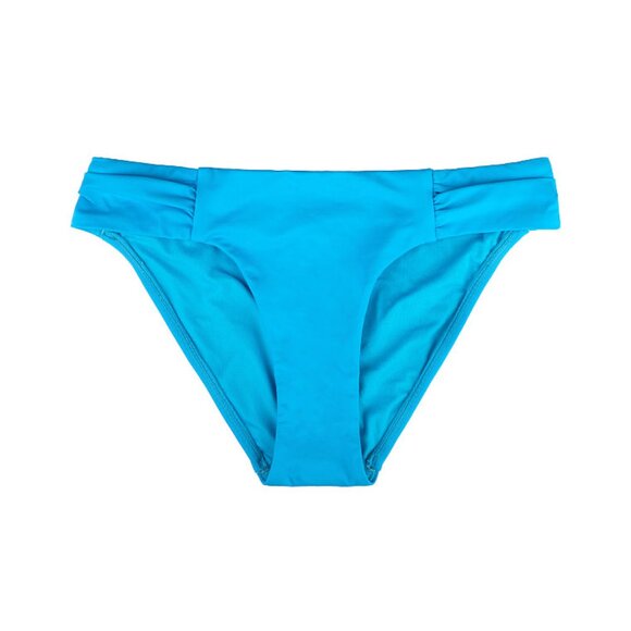 Victoria Secret Swim Knockout Bikini Bottom S L Ruched Side Bright Blue - Picture 4 of 6